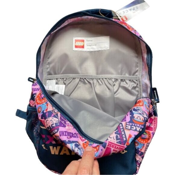 Gift Space Explorers Backpack Minifig Design Classic Zip Pocket Back School New - Picture 12 of 13